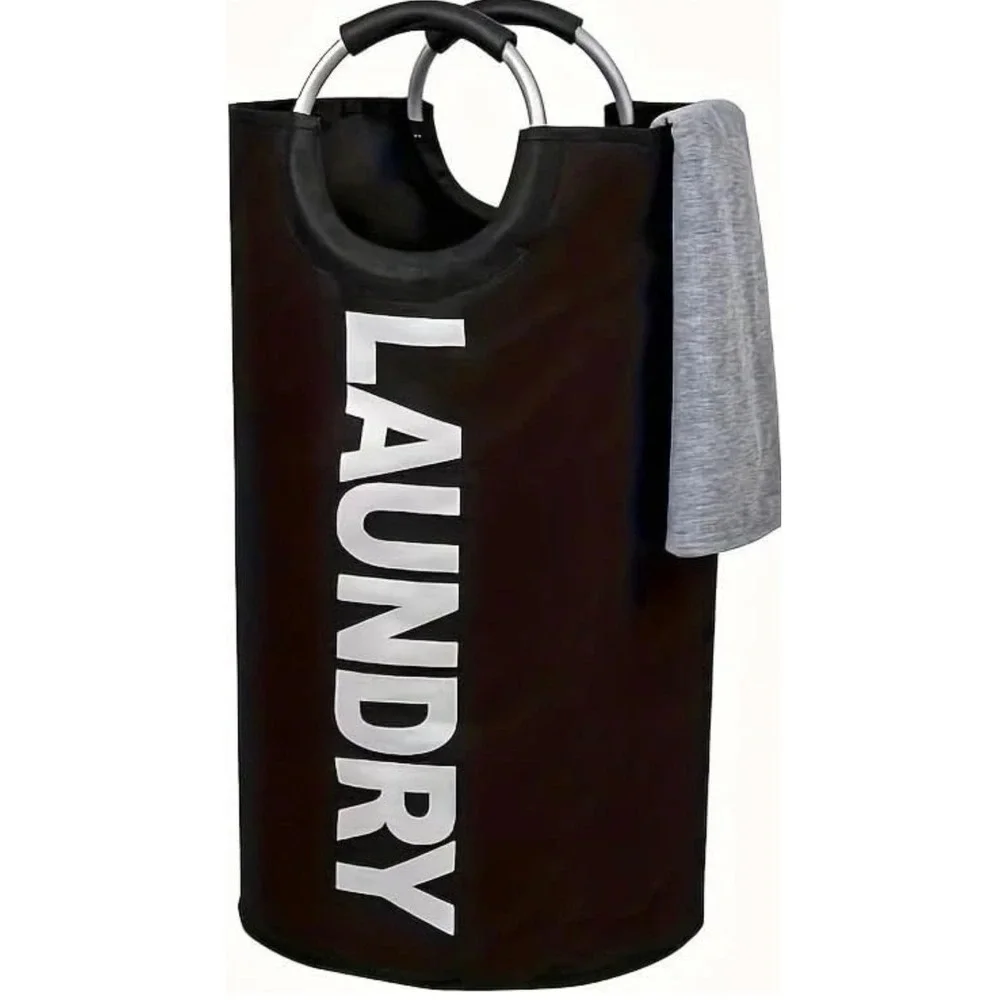 3pk‎ 90L Large Laundry Basket Collapsible Dorm Travel Bag 1-Black & 2-Light Grey